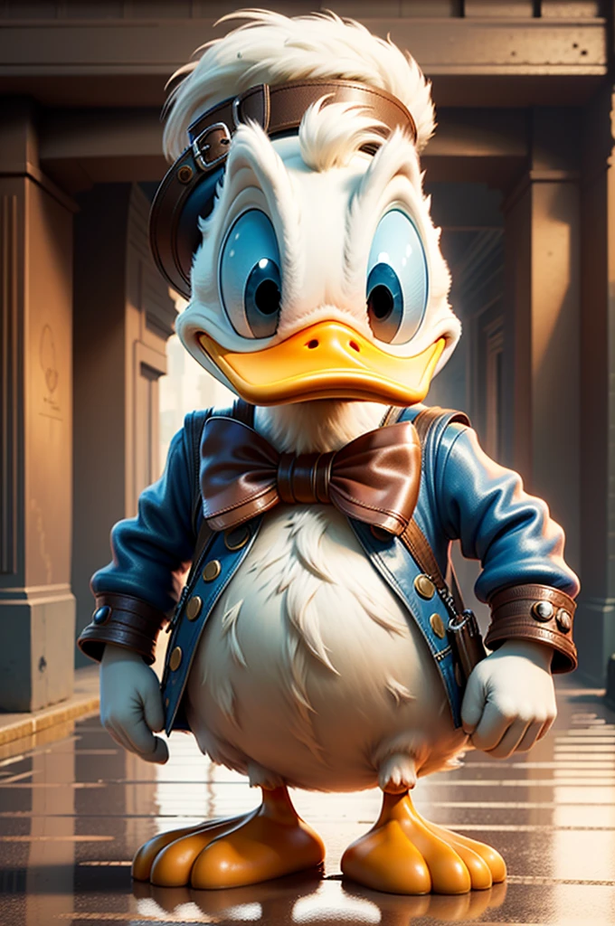 ChronomancyAI d0nald steampunk, labo, White Gloves,platinum duck