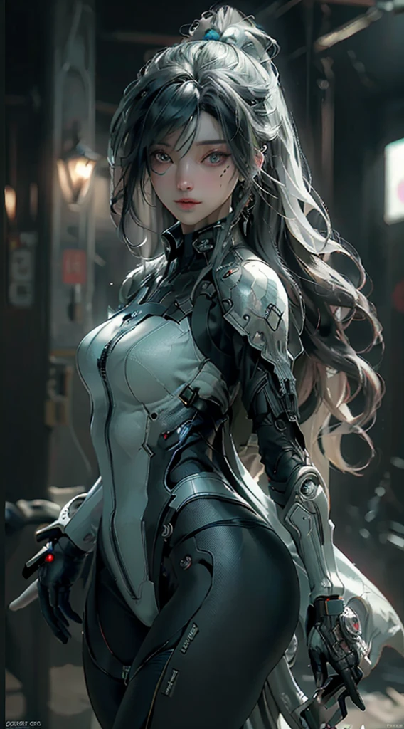 ((Best quality)), ((masterpiece)), (detailed:1.4), 3D, an image of a beautiful cyberpunk female,HDR (High Dynamic Range),Ray Tracing,NVIDIA RTX,Super-Resolution,Unreal 5,Subsurface scattering,PBR Texturing,Post-processing,Anisotropic Filtering,Depth-of-field,Maximum clarity and sharpness,Multi-layered textures,Albedo and Specular maps,Surface shading,Accurate simulation of light-material interaction,Perfect proportions,Octane Render,Two-tone lighting,Wide aperture,Low ISO,White balance,Rule of thirds,8K RAW,