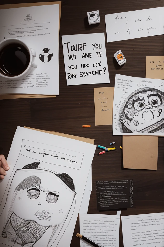 Create a creative poster with drawings about racism