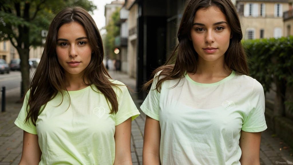 brune au yeux vert fit girl