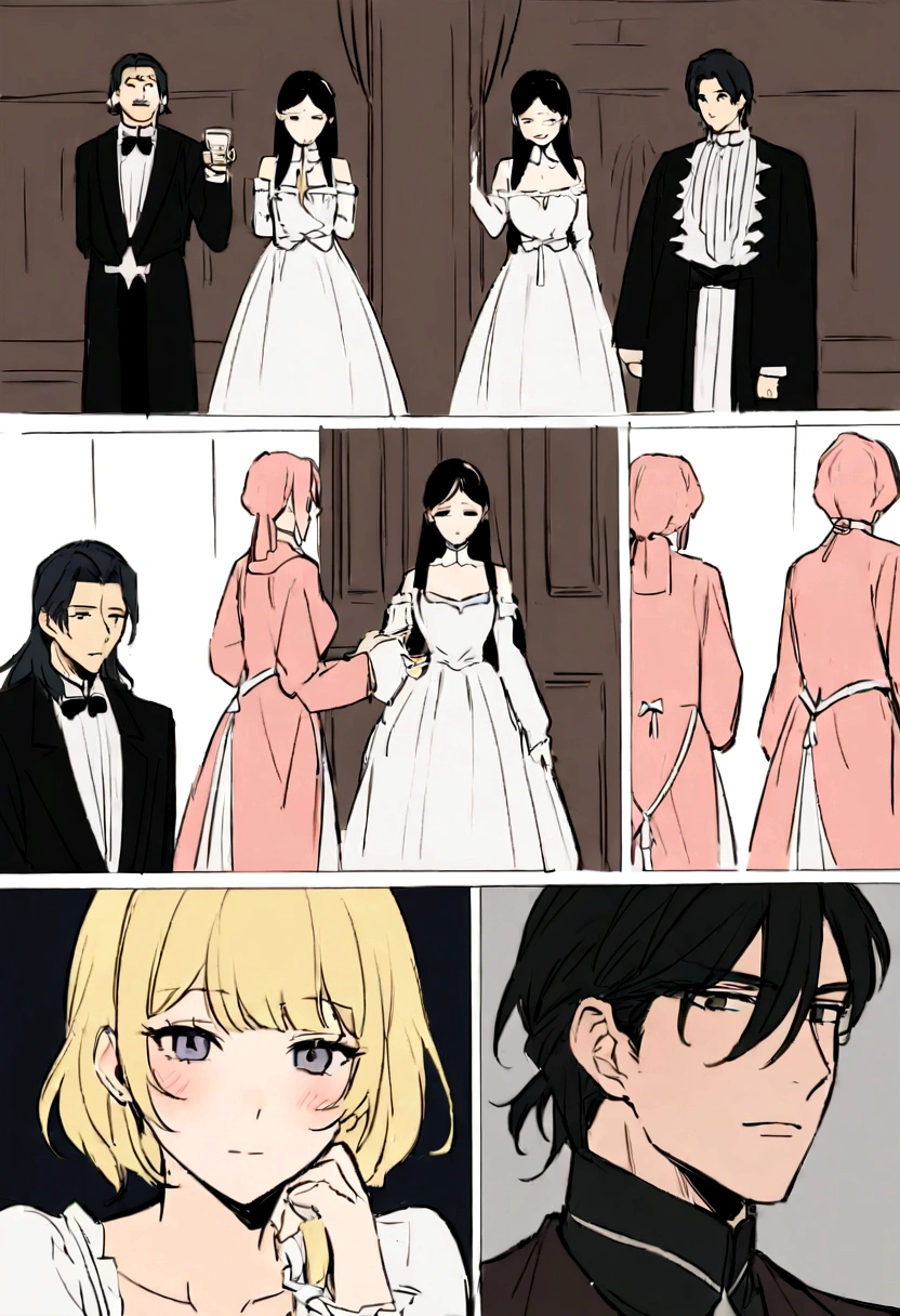 a father (he had been brainwashing by his second son,so his wife and eldest son wouldn't find out,crossdressing,a his second son's room ,wear sexy Wedding lingerie,bride of his second son,have one's first night,swear live as the wife of his second son for life) ,