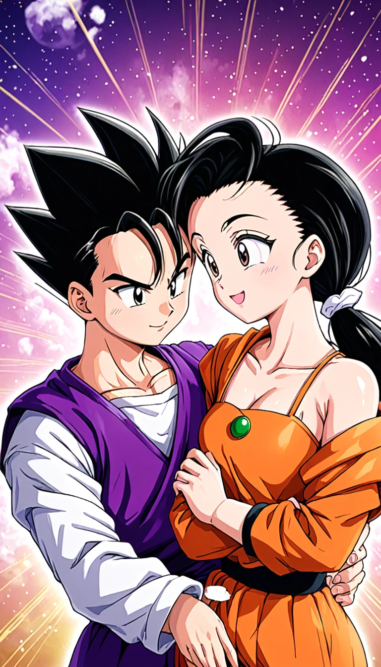 Gohan and videl romance, happy vibes