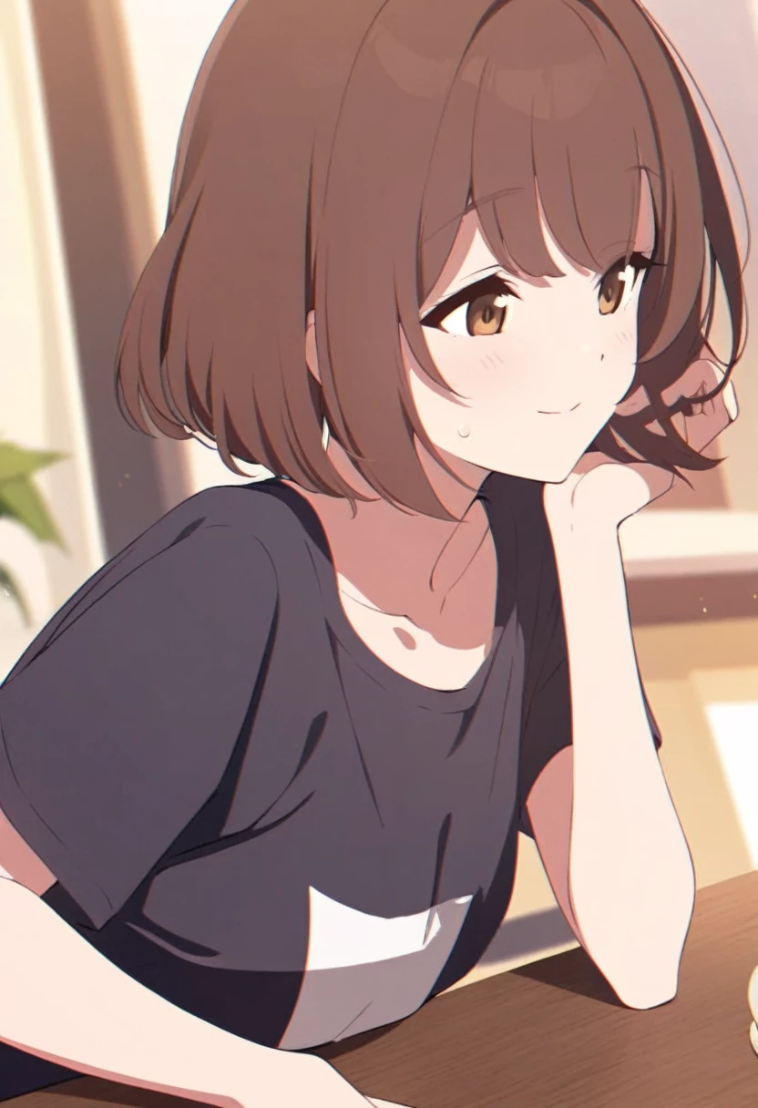 Highest quality、One Girl、Brown Hair、Short Bob、