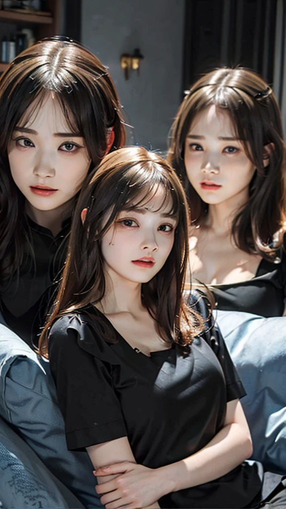 (3 girls)Random pose、Mix 4、(8K、RAW shooting、Highest quality、Masterpiece:1.45)、(realistically、Virtual image:1.37)、one woman、Sixteen years old、a little cute、city scenery、nighttime、rain、wet、professional lighting、Photon mapping、Radio City、Physical rendering、gradient black hair、long curly hair、handsome、women too、Tight T-shirt、Thin waist、short skirt、Pale skin、High quality photos、high resolution、1080P、(Clear face)、(Detailed description of the face)、(Detailed hand description)、 (Masterpiece), (beautiful CG), intense light and shadow, disheveled hair, Masterpiece, Lush details, (good facial features), (ภาพถ่ายHighest quality), (Masterpiece), (Eyes neatly), Look in front of you, fine clavicle, (3 girls)
information