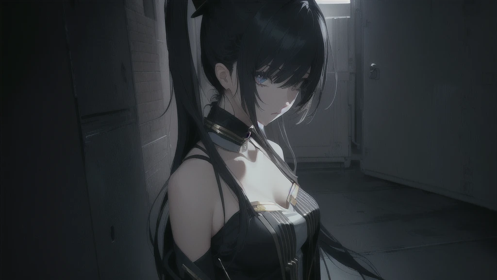 This character is the theme,Generate other wallpapers about her,Eyes on the floor,Do not change the character's appearance or clothing