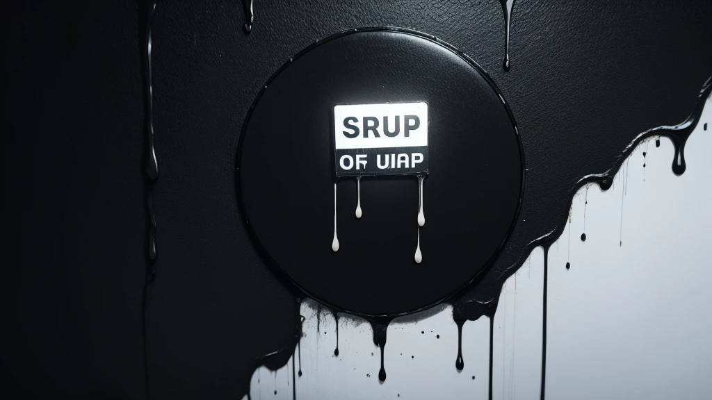 Create the word "SIGN UP" artistically and professionally, as if it were dripping with paint and with a completely black background behind.