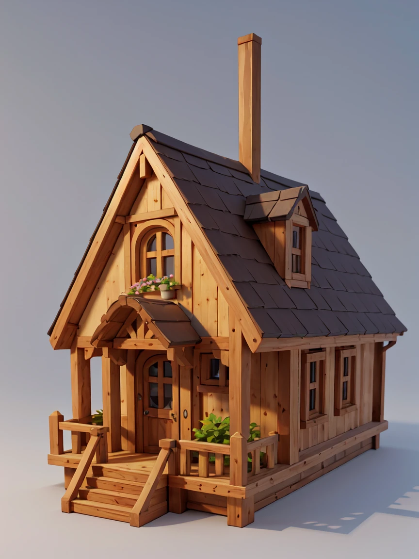close up of a small house with a green roof, stylized 3d render, 3d render stylized, a multidimensional cozy house, stylized as a 3d render, medieval house, isometric 3d fantasy cute house, stylized 3d, 3d stylize scene, super detailed color lowpoly art, very very high detailed, medieval house, porch, balcony, half timbered house, stone, wood, green tiles