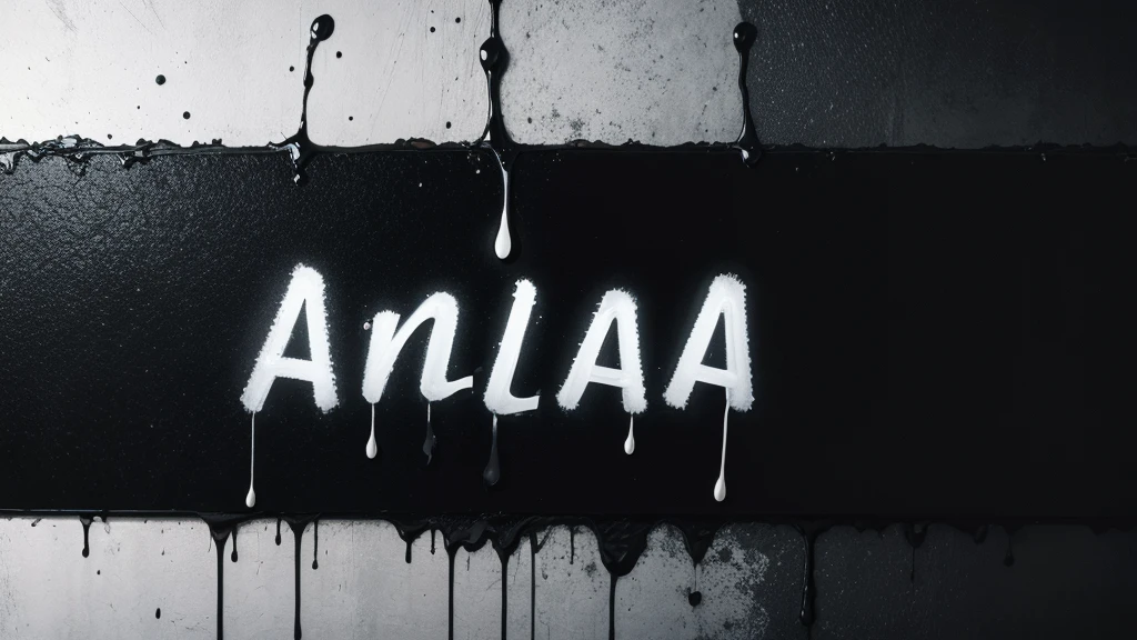 An image of the word "sami" dripping with paint and with a completely black background behind.