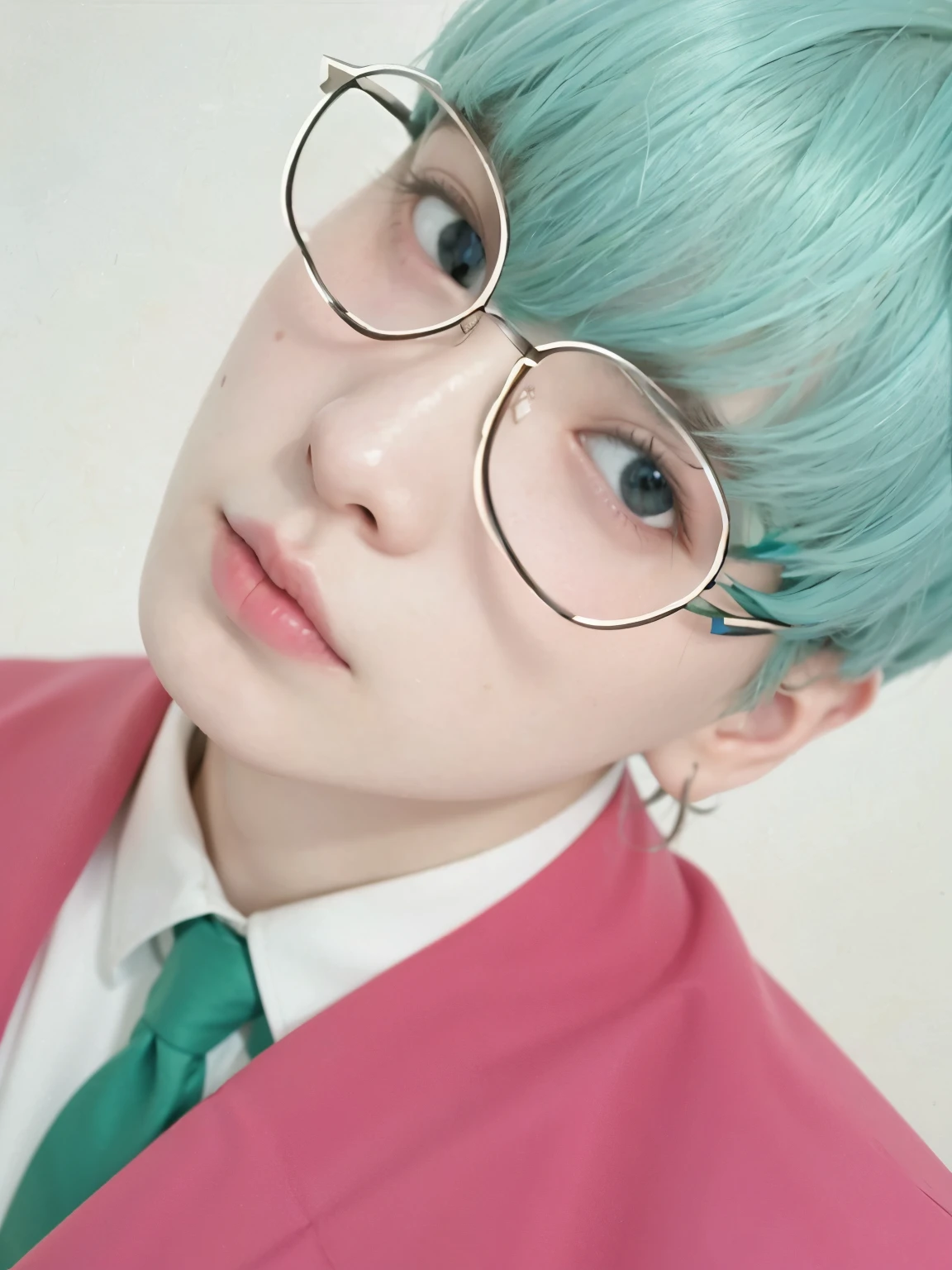 Arafa woman with colored hair sitting at a table, jung jaehyun, adorable and pale korean face, ulzzang inteligente, Kim Doyoung, with short hair, jossi do blackpink, Hong Jun Hyung, Tae June Kim, ulzzang, the hime cut, Jaeyeon Nam, xqc, park jimin, tomboy short platinum hair