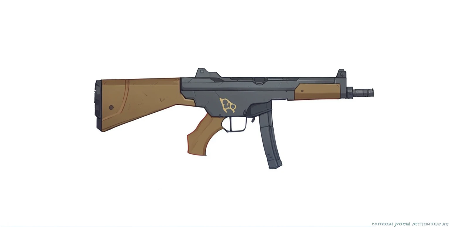 gun, side view, girl frontline style, borderlands style, artstation, futuristic, concept art, hand paint texture