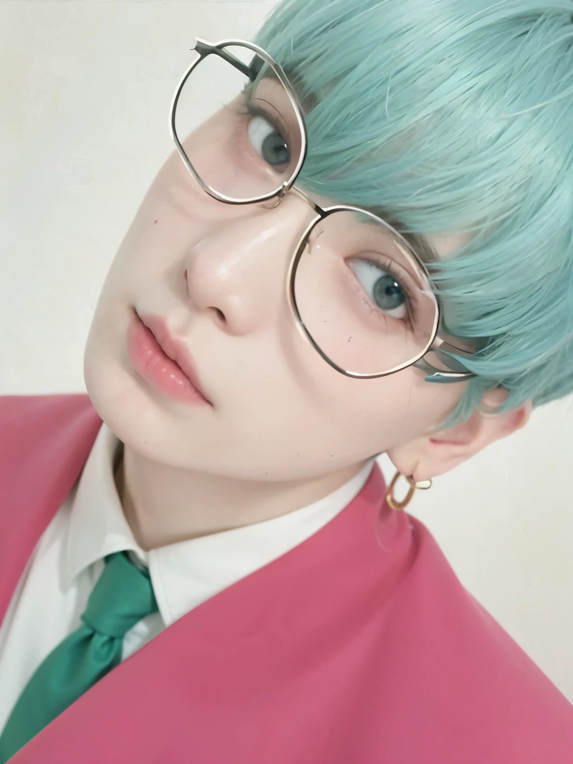 Arafa woman with colored hair sitting at a table, jung jaehyun, adorable and pale korean face, ulzzang inteligente, Kim Doyoung, with short hair, jossi do blackpink, Hong Jun Hyung, Tae June Kim, ulzzang, the hime cut, Jaeyeon Nam, xqc, park jimin, tomboy short platinum hair