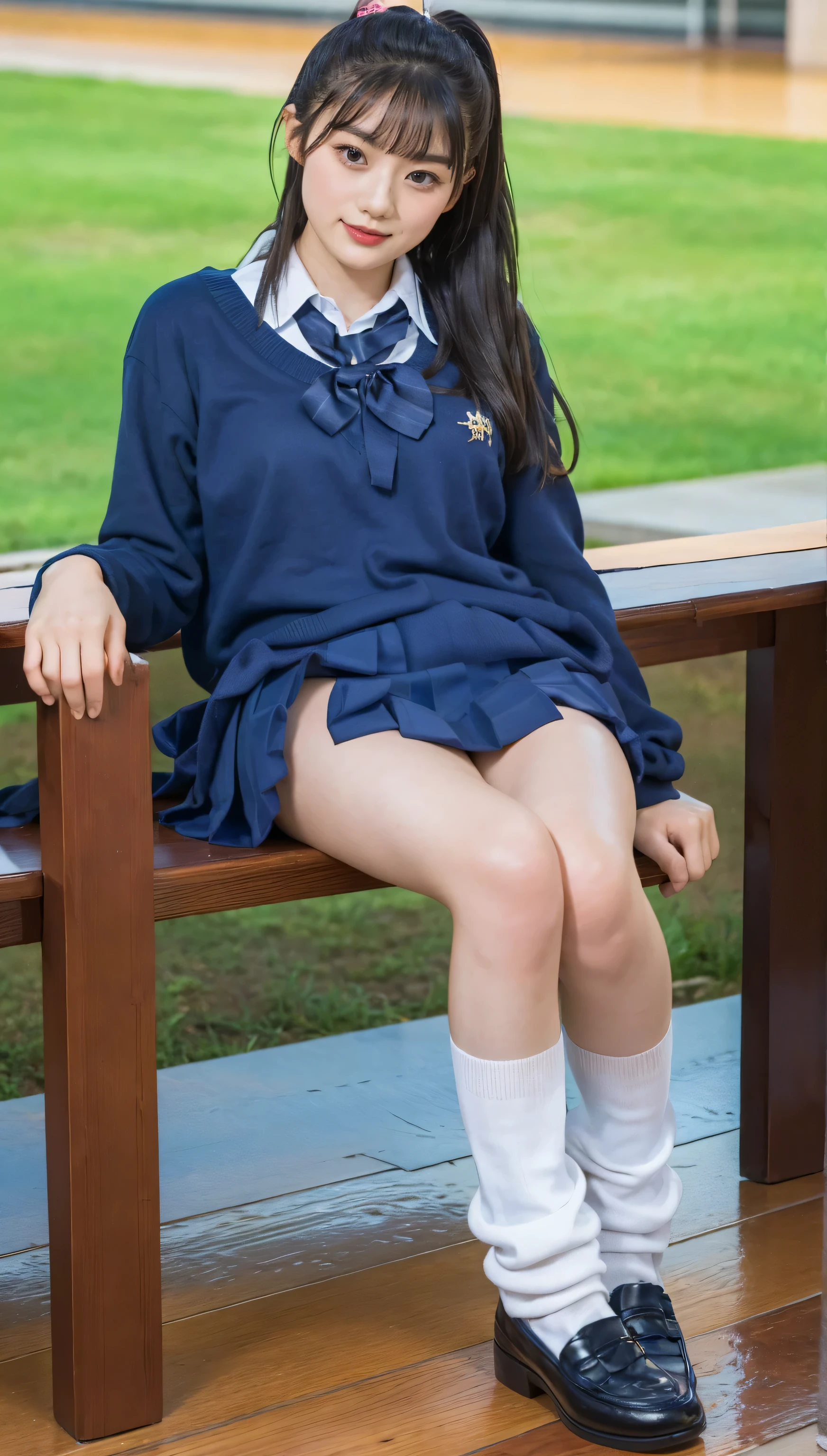(photorealistic:1.4), best quality, masterpiece, raw 32k photo, (extremely detailed japanese beautiful girl), (extremely detailed eyes:1.2), (cute face:1.2), ultra-detailed, ultra high res, amazing, BREAK,sitting,
(school uniform:1.5), detailed school girl, (disneyland:1.3), beautiful detailed girl, bangs, cute face, miniskirt,loafers, perfect legs, perfect hands