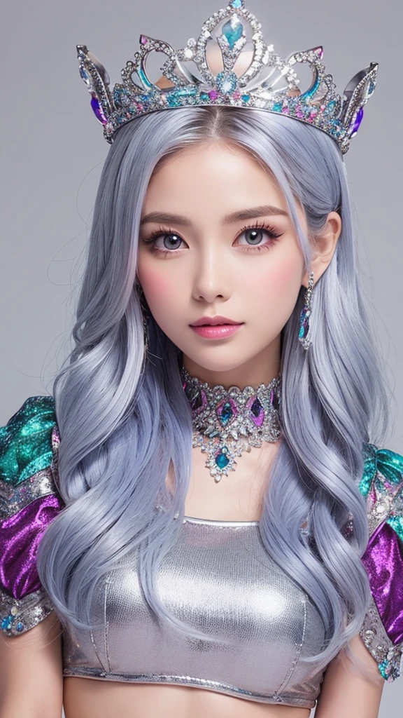 silver goddess crown gorgeous colorful