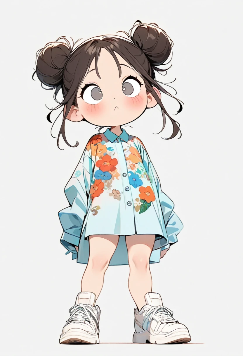 And soul、Stickers、1 beautiful girl、a bit、(((Baby Face、Baby Face、Baby Face、Full body photo)))、blush、Sleep on your back、short hair、White bra、Ultra Flat Chest Nipples
