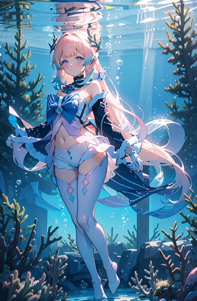 (best quality, masterpiece), 1 girl, full body, looking at the viewer,Beach, elsa,frozen,Transparent clothes, cute small face, extra Dense and large breasts , white background