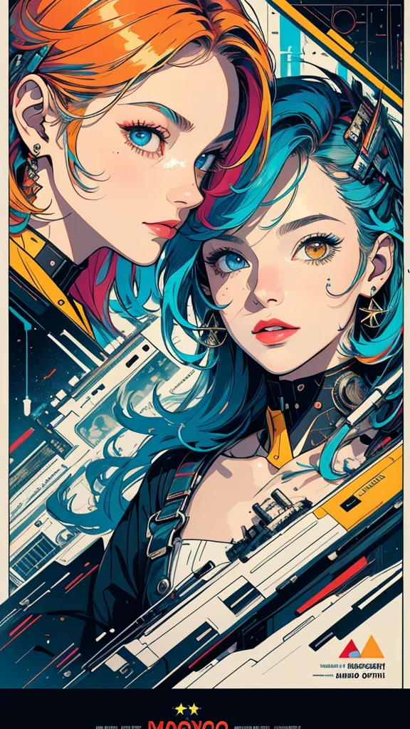 (((masterpiece, highest quality))),(((solo:1.2))),(((1girl:1.2))),32k wallpaper, very detailed, poster, vintage science fiction,(((((geometric cinematic movie poster))))), (bauhaus), shape,(((abstract))),movie poster,(((((portfolio))))),(((((Close-up))))),(((((bust up))))),((((more various angle)))),(((highlight))),((((heterochromia)))),(((complete. detailed face))),((((Extremely talented)))),(((((most complicated machine))))),(((genius mechanic))),((Overall colorfully)),