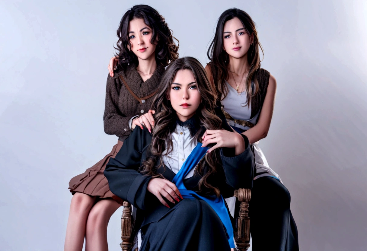3 girls in a photo session