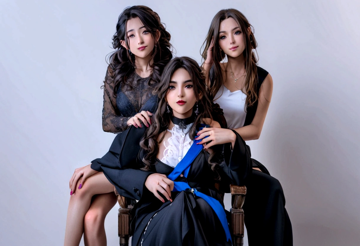 3 girls in a photo session