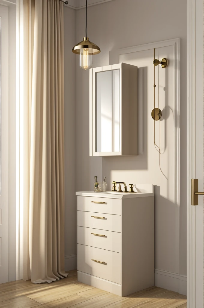 Pendant lamp holder in a dressing room