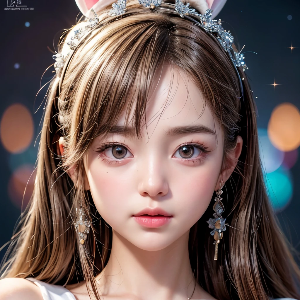 NSFW, 8k, High-level, absurd, masterpiece, best quality, primitive, very detailed CG, very detailed wallpaper, perfect lighting, Extremely detailed (((The personifying " bugs bunny " as a Little Girl))), MysticSight, Tyndall effect, Tyndall scattering, Studio gray background with (many Dazzling RainbowColor particles BokeH:1.28), (RoundlyButts, ThighGap), (Exposed:0.4), (Assfocus with looking ahead), BREAK (NOGIZAKA face variations) Extremely Detailed very KAWAII face variations, perfect anatomy, Childish, captivating gaze, elaborate detailed Eyes with (sparkling highlights:1.28), long eyelashes、Glossy RED Lips with beautiful details, Coquettish tongue, Rosy cheeks, Radiant PearlSkin with clear transparency . { (Dynamic LifeLike expressions:1.4) | :d) }, (large eyes:-1) .