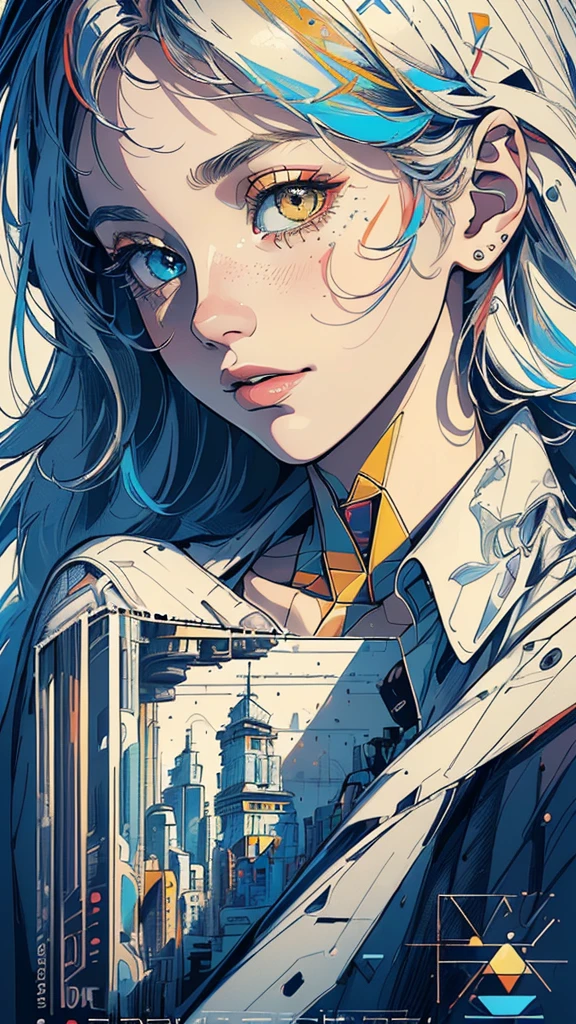 (((masterpiece, highest quality))),(((solo:1.2))),(((1girl:1.2))),32k wallpaper, very detailed, poster,(((((geometric cinematic movie poster))))),movie poster,(((((portfolio))))),(((((Close-up))))),(((((bust up))))),((((more various angle)))),(((highlight))),((((heterochromia)))),(((complete. detailed face))),((((Extremely talented)))),(((((most complicated machine))))),(((genius mechanic))),((Overall colorfully)),