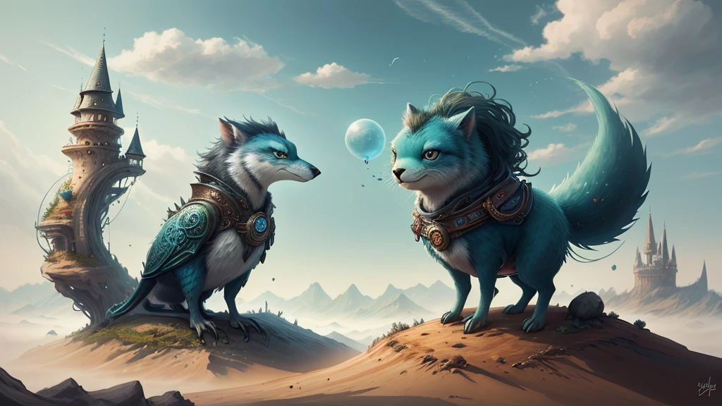 make believe whimsical animals that exist in a fantasy land