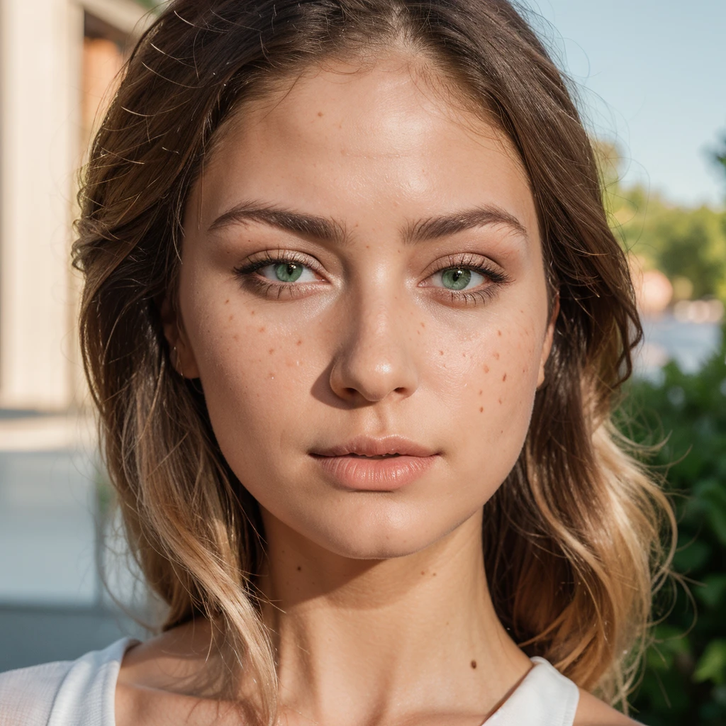 Beautiful white skin woman aged 20, long light pastel pink hair, green blue eyes, breasts ((85C)), thin face, small freckle, eyeline, mascara, slight smile, ((Lauren Burch)), ((elegant outfit)), 4k, Ultra high resolution, ((Hyperrealism)), LUT from Instagram, Cinematic light, masterpiece, best quality, ultra-detailed, contrast, clear sky, elegant outfit, night, analog style (look at viewer:1.2) (skin texture) (film grain:1.0), (warm hue, warm tone)