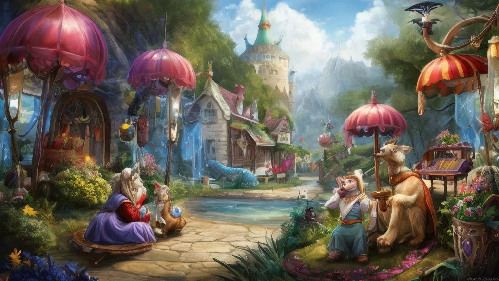 make believe whimsical animals that exist in a fantasy land