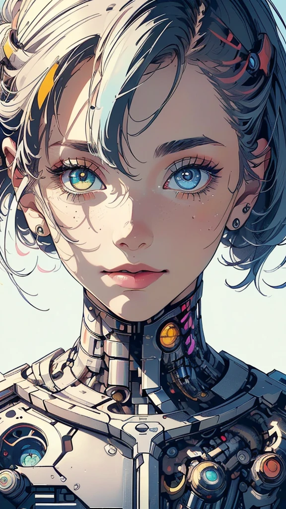 (((masterpiece, highest quality))),(((solo:1.2))),(((1girl:1.2))),32k wallpaper, very detailed,(((((portfolio))))),(((((Close-up))))),(((((bust up))))),((((more various angle)))),(((highlight))),((((heterochromia)))),(((complete. detailed face))),((((Extremely talented)))),(((((most complicated machine))))),(((genius mechanic))),((Overall colorfully)),(((cyborg))),(((text))),(((typography)))