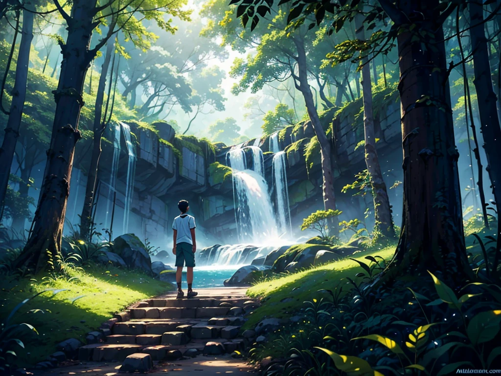 Arjun decided to satisfy his curiosity and one day, he set out alone towards the Enchanted Forest. As soon as he enters the forest, he feels that there is something different in the air here. The sweet music of birds, the gurgling of waterfalls, and the rustling of trees take him to a different world.