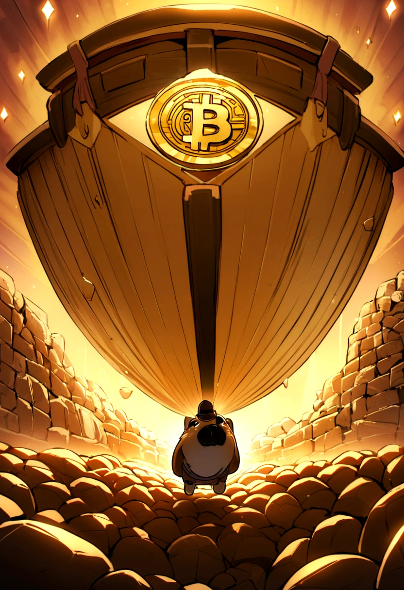 Cute puppy、Bitcoin、Cryptocurrency、rich、sunglasses、hat、hatのロゴに「D」It says in large letters:、Dynamic Jumps、Real、photograph、8K、cigar(((Too big diamond 1:9)))、Riding on a big diamond、Gold bars covering the entire wall、Jewels overflowing from a treasure chest(((D mark)))