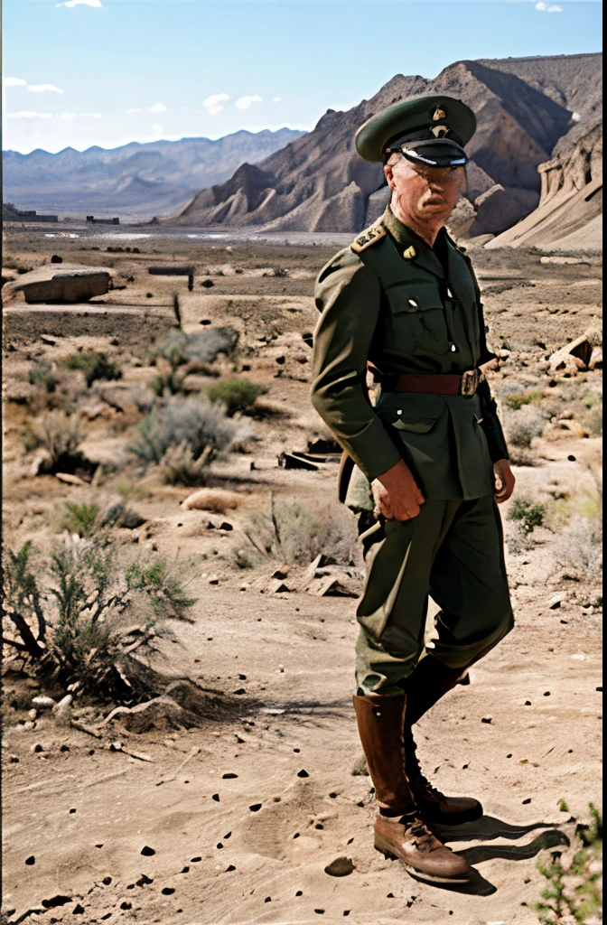 Erwin Rommel in the desert. In its form