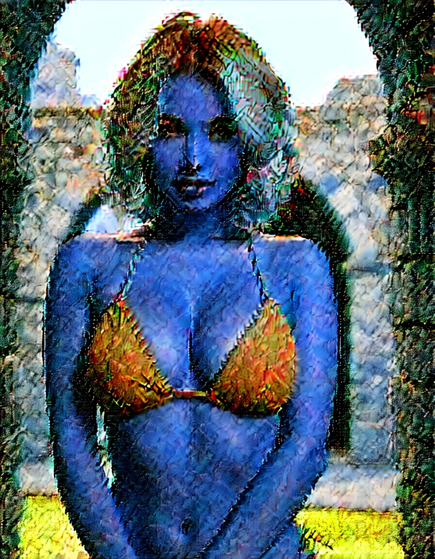 seductive pose in a stone archway, massive breasts, huge breasts, shy girl, messy bob hairstyle, hair covering her eyes, looking downwards, candid picture, candid pose, sultry expression on her face, lips parted, soft light from the side, backlighted, soft morning lighting, viewed from the side, low camera angle, V shaped panties, string sided panties, perfect bottom, perfect ass, side view, araffe woman in a grey triangle bikini posing seductively in a stone archway, faint smile,  grey bikini, gorgeous bikini model, wearing a grey bikini, triangle bikini, bikini model, elegant bikini, tiny bikini, futuristic grey-space-bikini, cute bikini,  next to a pool posing in a stone archway, sling bikini, tanned, sexy girl,  (messy bob hairstyle, white blond hair color), messy hairstyle, messy bob, messy hairstyle, white blond, 5 foot 3 inches tall, 110 pounds in weight, 34G breasts, large firm round breasts, very large breasts, cleavage, photorealistic, 4K, 8K, UHD