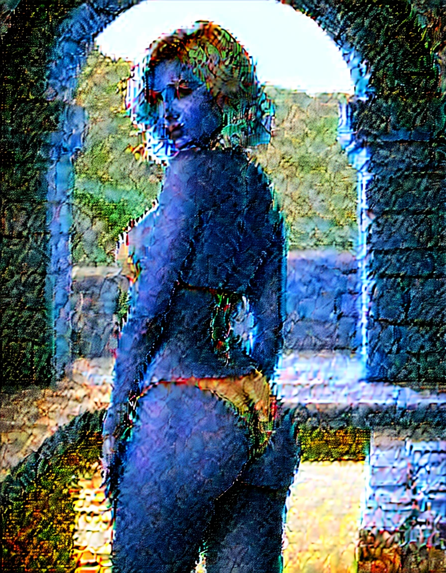 seductive pose in a stone archway, massive breasts, huge breasts, shy girl, messy bob hairstyle, hair covering her eyes, looking downwards, candid picture, candid pose, sultry expression on her face, lips parted, soft light from the side, backlighted, soft morning lighting, viewed from the side, low camera angle, V shaped panties, string sided panties, perfect bottom, perfect ass, side view, araffe woman in a grey triangle bikini posing seductively in a stone archway, faint smile, grey bikini, gorgeous bikini model, wearing a grey bikini, triangle bikini, bikini model, elegant bikini, tiny bikini, futuristic grey-space-bikini, cute bikini, next to a pool posing in a stone archway, sling bikini, tanned, sexy girl, (messy bob hairstyle, white blond hair color), messy hairstyle, messy bob, messy hairstyle, white blond, 5 foot 3 inches tall, 110 pounds in weight, 34G breasts, large firm round breasts, very large breasts, cleavage, photorealistic, 4K, 8K, UHD