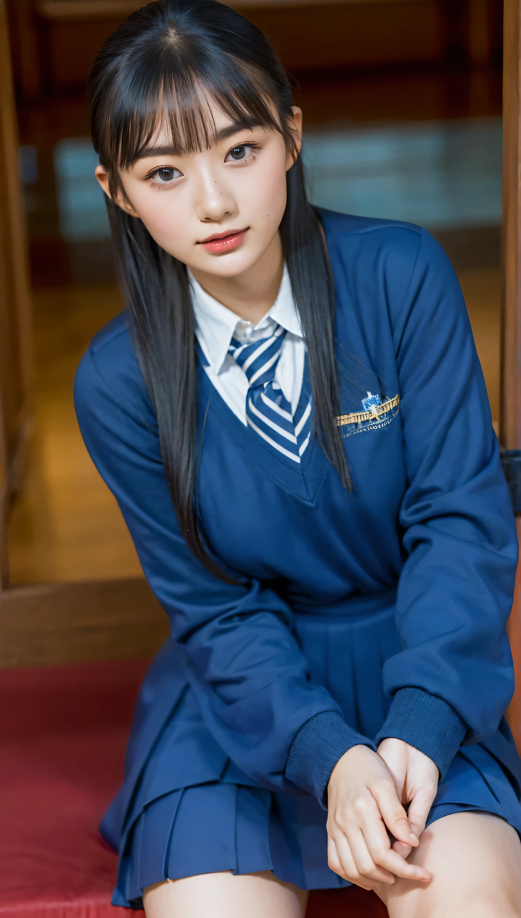 (photorealistic:1.4), best quality, masterpiece, raw 32k photo, (extremely detailed japanese beautiful girl), (extremely detailed eyes:1.2), (baby face),(cute face:1.2), ultra-detailed, ultra high res, amazing, BREAK,
(school uniform:1.5), detailed school girl, (disneyland:1.3), beautiful detailed girl, bangs, cute face, miniskirt,(thigh)