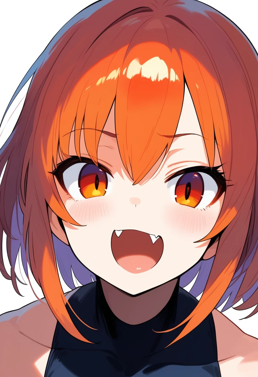1girl, ultra high res ,open mouth, pov close up to her face, Detailed face, fang