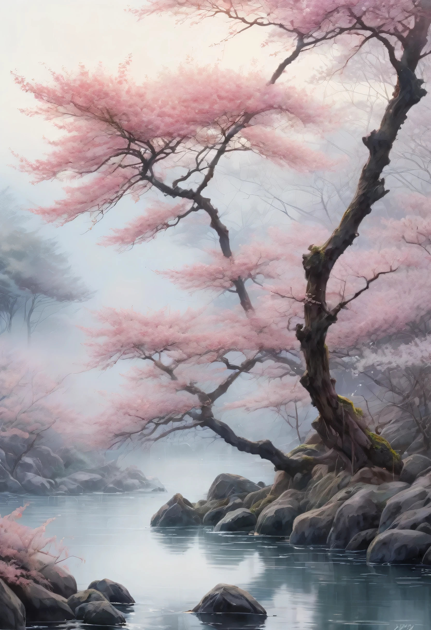 Kyoto,delicate watercolor,unearthly beauty,fine drawing, pixel graphics, a lot of details,Gentle sensuality,  realistically,high quality, piece of art, hyperdetailing, professionally, filigree,foggy haze,hyperrealism, professionally, transparently,delicate pastel colors, Backlight, contrast, fabulous,unreal, translucent, Glows,sharp lines