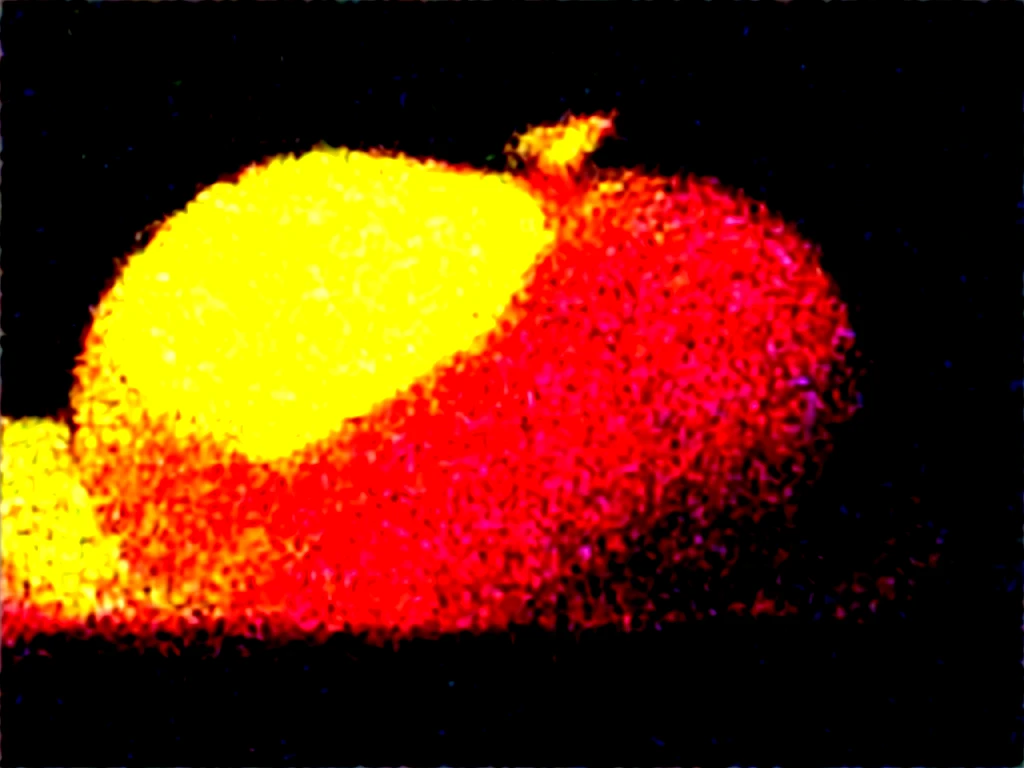 apple on a wodden table