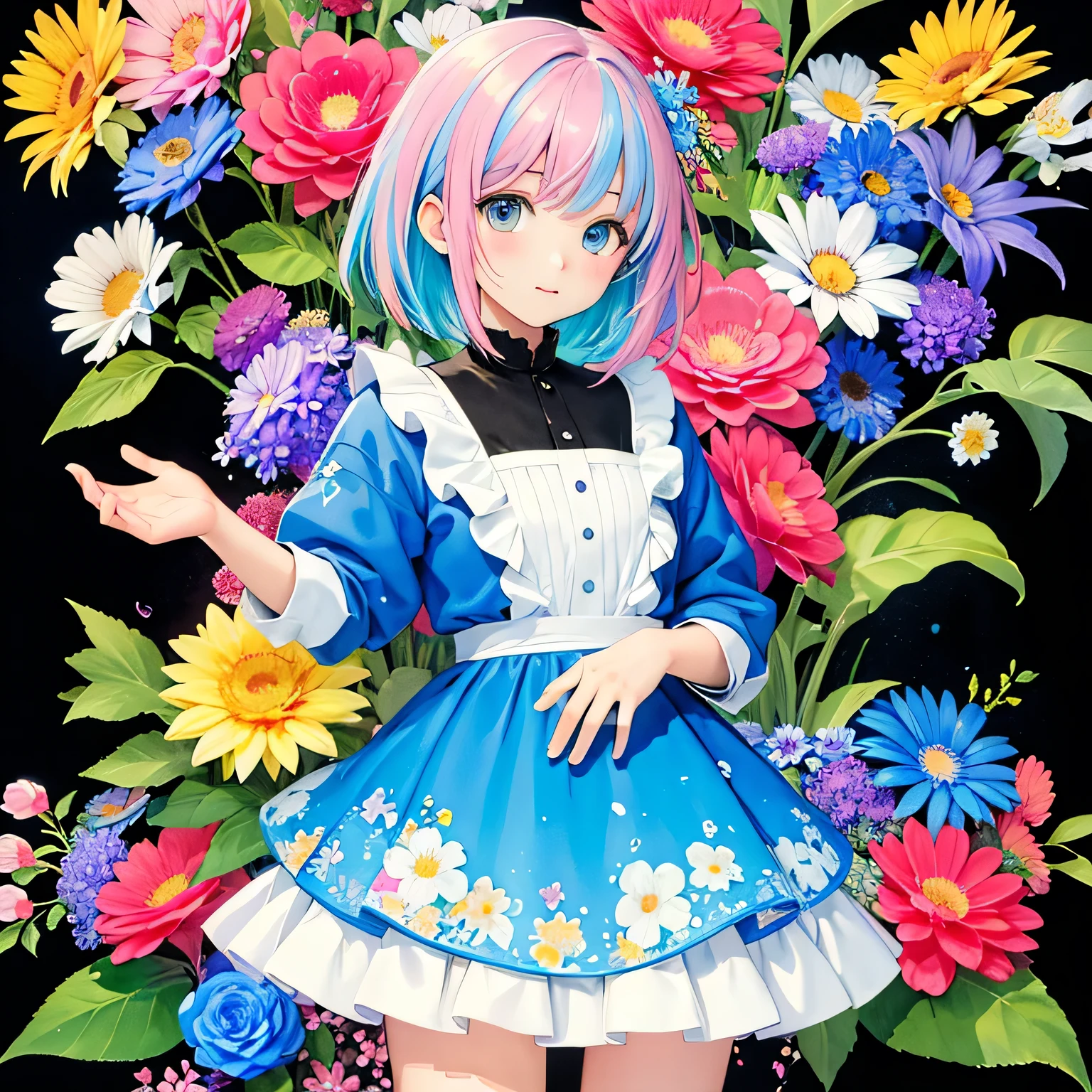  Kei Mochizuki Style、(((stylish fashion))), 8K Quality、Intense watercolor, Detailed watercolor art, Watercolor splash, Surreal, avant-garde pop art, Beautiful and expressive paintings, Beautiful artwork illustration, Very colorful tones, wonderful, Cool beauty, highest quality、Official Art, Vector art, Stylish design, (((The most beautiful girl))), (((highest quality))), HDR, ((detailed)), (((Doodle Art)), ((masterpiece)), ((Super detailed)), (((Colorful flowers))),(((Stylish))),