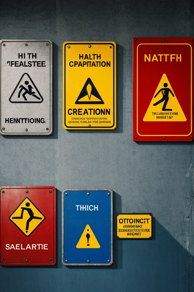 Create a triptych about health and safety
