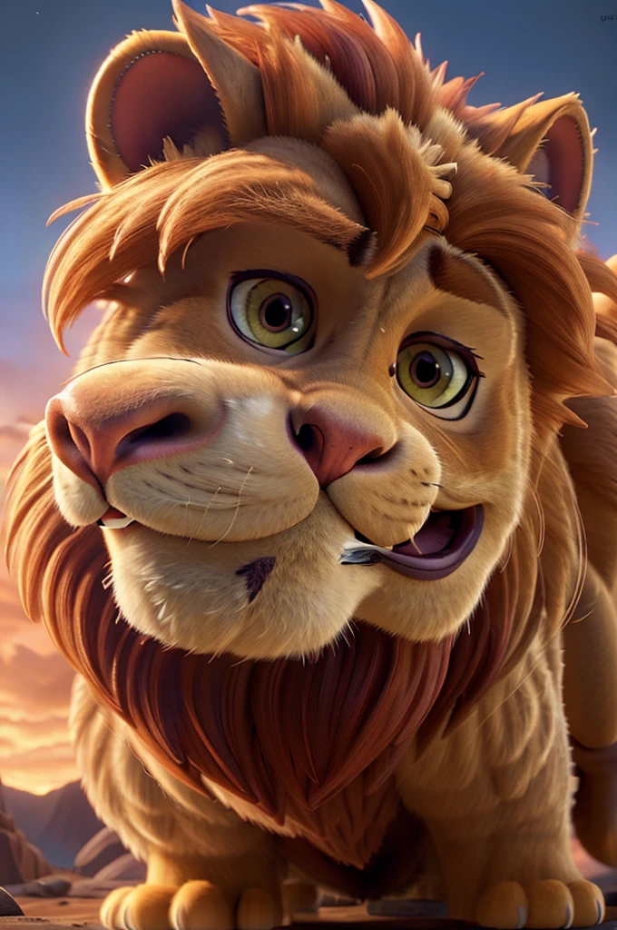 muscular lion, giant muscular lion, lion with gigantic biceps, fairytale style, fantasy animal, (best quality,4k,8k,highres,masterpiece:1.2),ultra-detailed,(realistic,photorealistic,photo-realistic:1.37),extremely detailed musculature, extremely detailed facial features, beautiful detailed eyes, beautiful detailed nose, beautiful detailed mouth, intricate details, cinematic lighting, dramatic lighting, vibrant colors, cinematic composition, epic scale