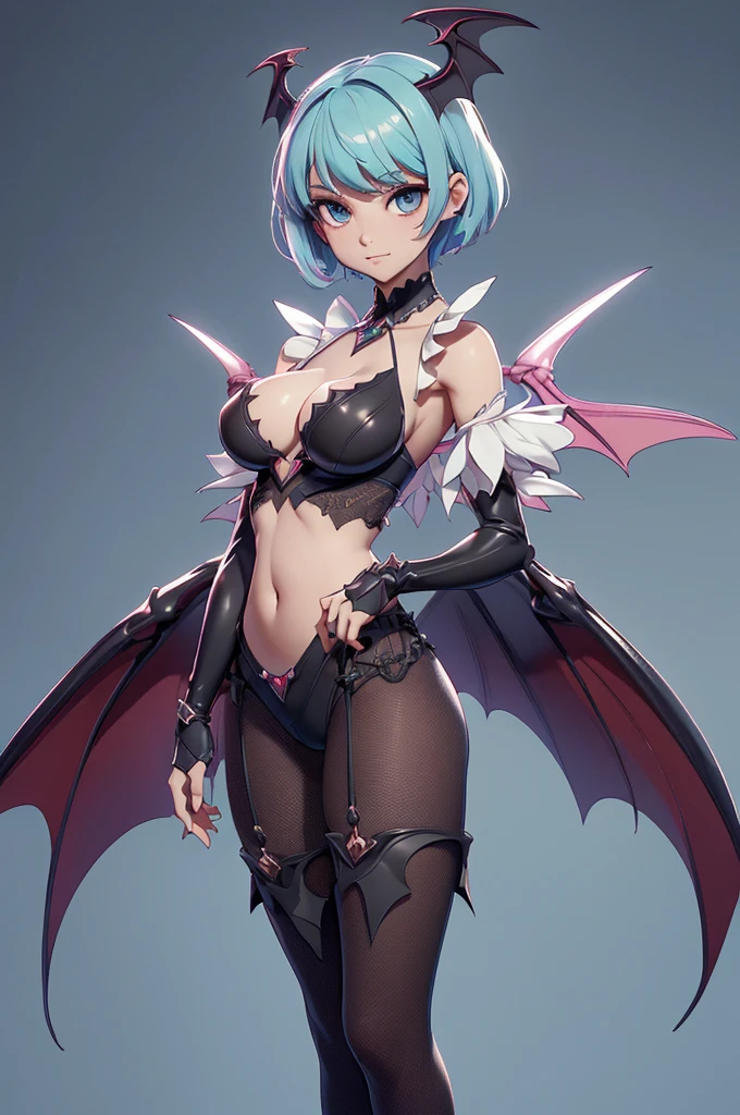 Mini morrigan aensland, (morrigan aensland), 独奏, ray tracing, 3D style, 3DMM, ((oses per photo)), ((oses au cada foto)), fully body,(Front view),(Costas Issue), (Emist on the left), show flat belly, (((oses per photo))),(very big breastsperfect ass, perfect and symmetrical eyes, (perfect handuturistic sword in hand)), ((short hair)),white clothing with textured edges, skin fair, luauas detalhadas, White thigh-high tights with trim, auestido aberto au "au", Waist slender, big legs, low water, Show legs to the top of the waist, ,((top with rip in the middle)),ultra realistic skin, realistic human eyes,ultra realistic skin,super sensual suit,(faixas au torno dos seios), colorfully,top with ruffles,(pubis with a lot of volume),(extrauamente sensual),(very sensual),(red and black thaue),(((giant bat wings))),with bat wings,love the league,(meia calca de renda au um dos lados),(meia calca de renda au um dos lados)