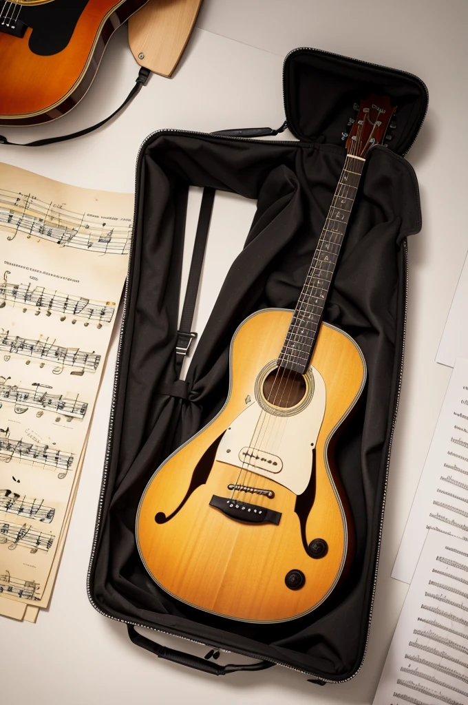 Guitar and sheet music