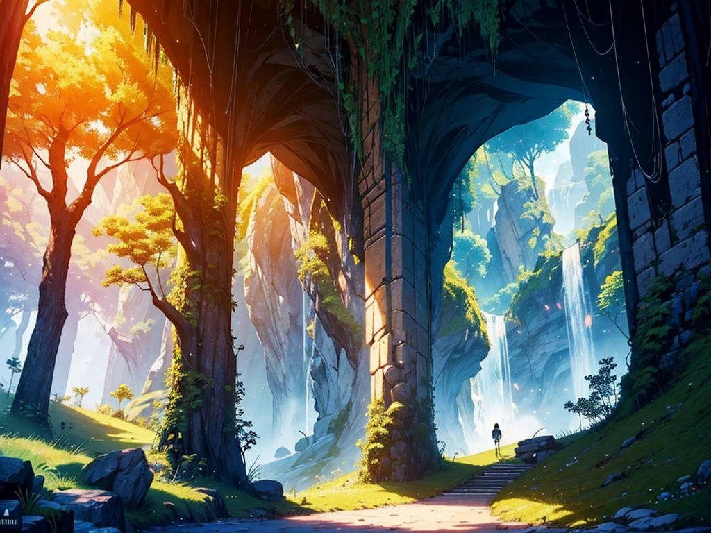 As soon as he took this resolution, light spread across the cave and a voice said, "You have overcome your challenges. (pause) Now you can enjoy the fruit of the Tree of Life."