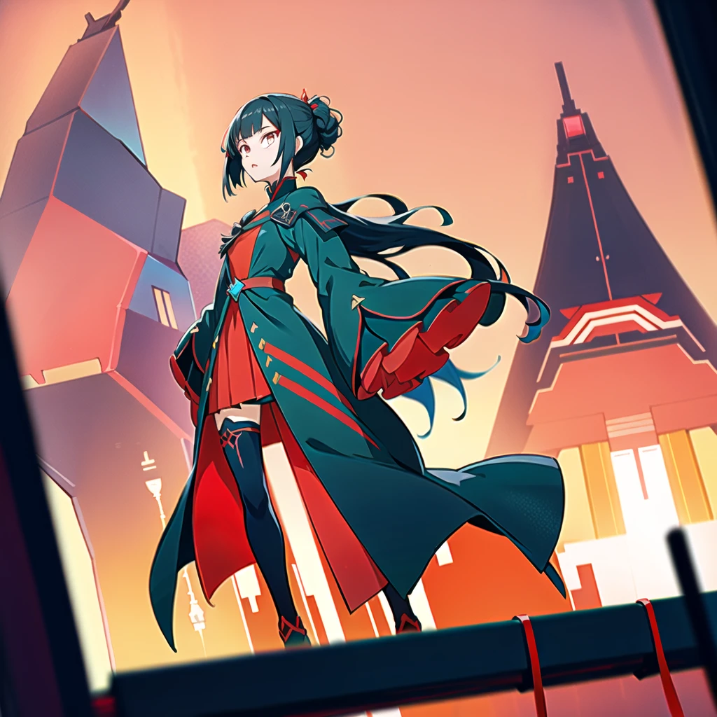Anime girl in a red and black dress with long black hair and two swords, from Arknights, Katana Zero video game characters, from Girls' Frontline, Arknights, Gapmore Grim Dark, Girls' Frontline cg, Girls' Frontline universe, Girls' Frontline style, The finer details. Girls' Frontline, Female Rouge Assassin, By Hitoshi Homura, Umbilical vein