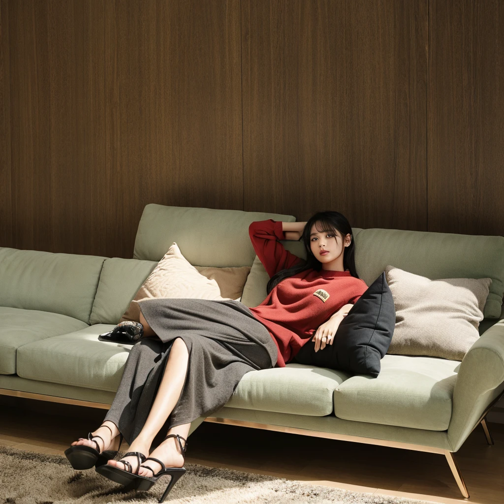 There is no one here　Background only　sofa　Sofa only