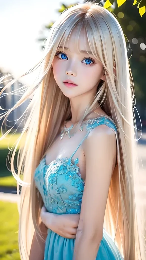 Blue Dress、Lavish decoration