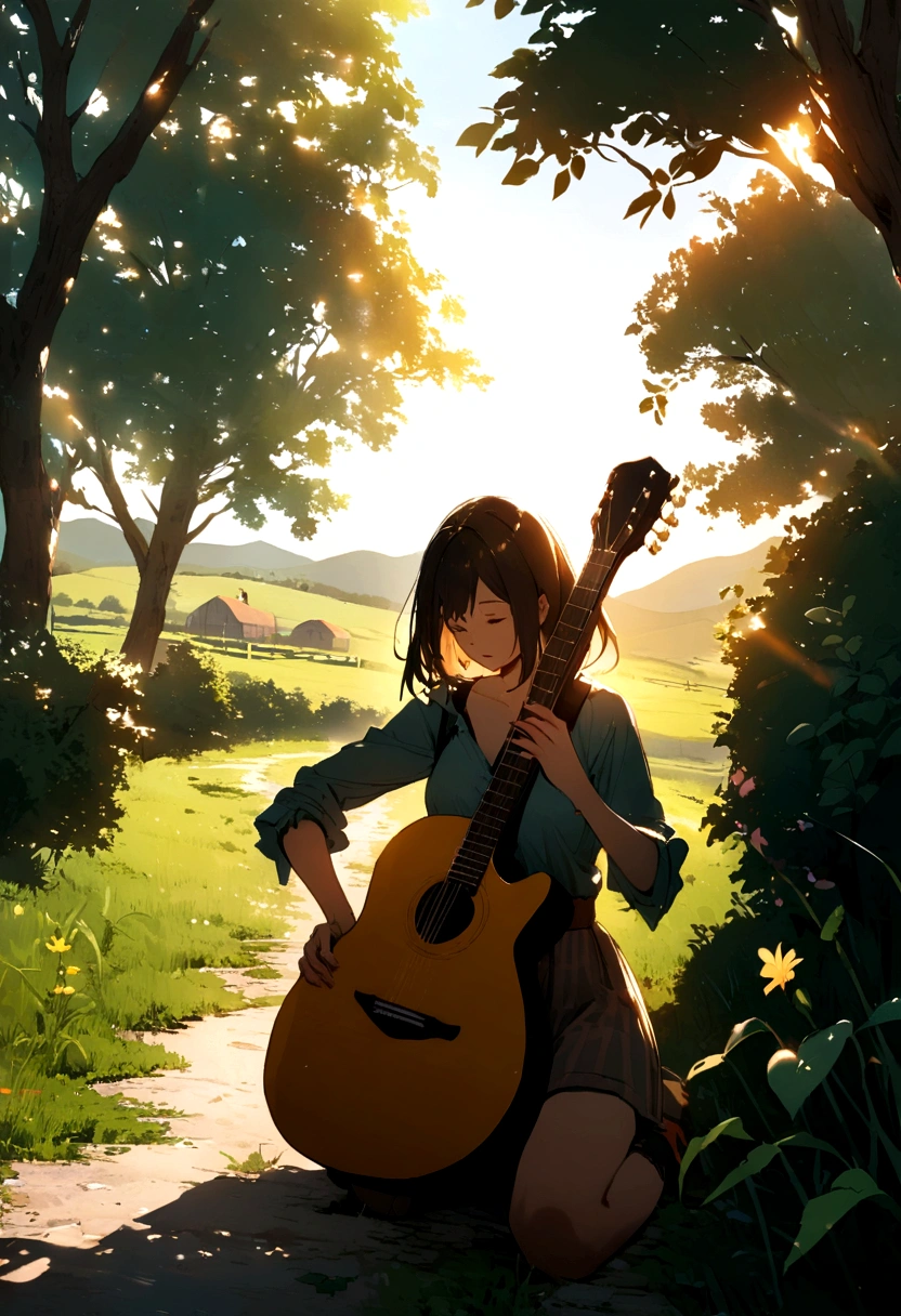 Guitar in the countryside 
