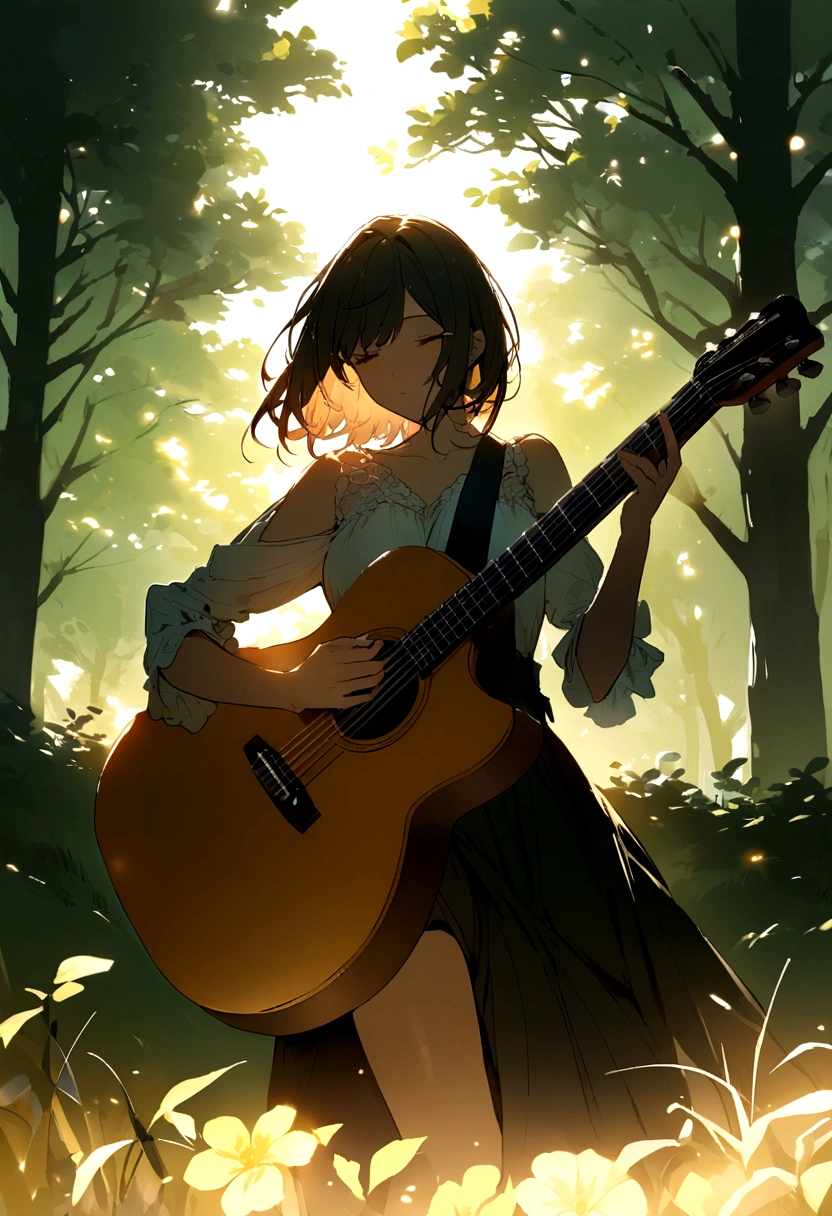 Guitar in the countryside