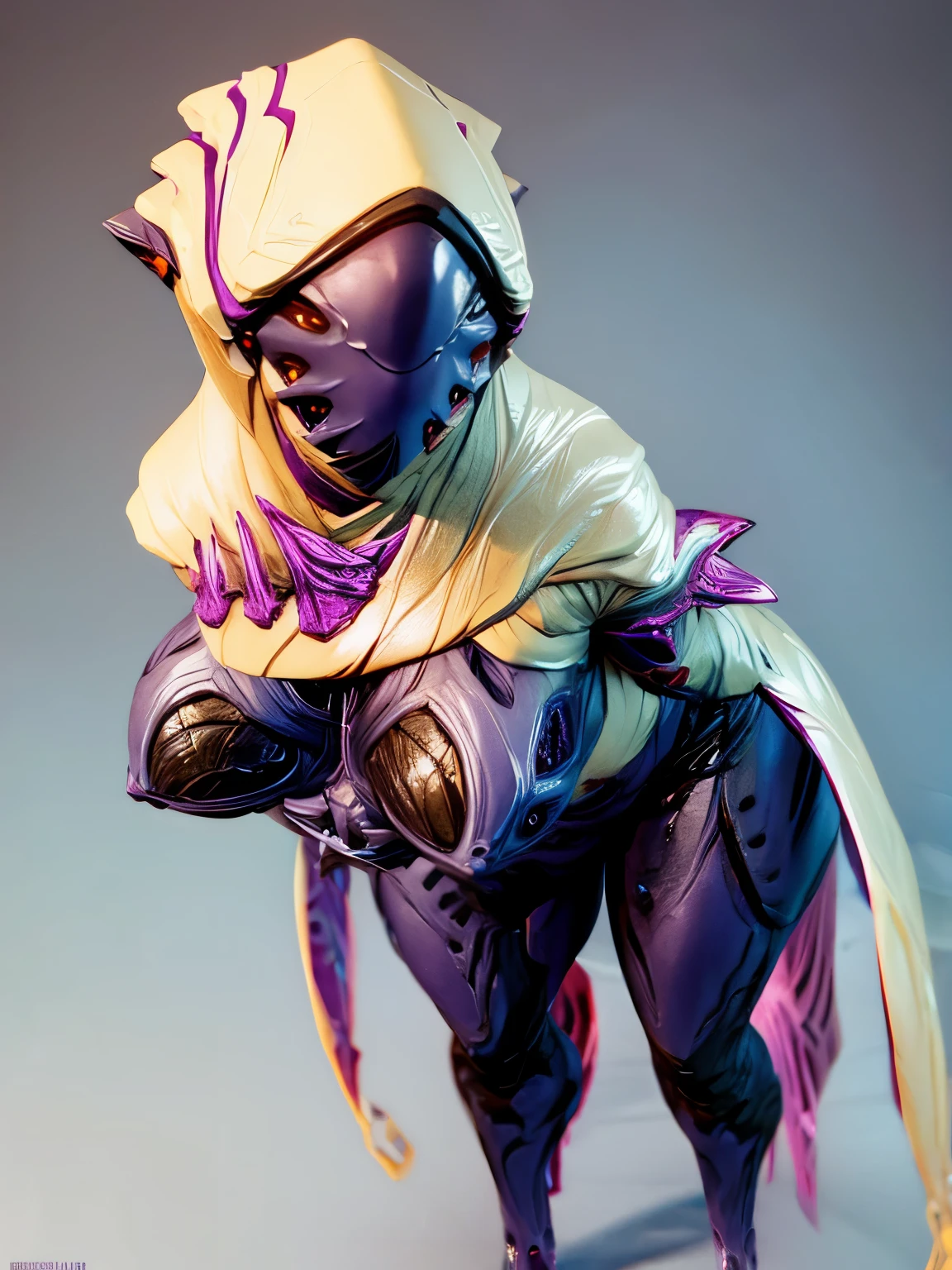 (masterpiece), best quality, highly detailed faces, (SHARP details), 4k, highly detailed, warframe, Wisp, curvy, wide hips, bug breasts, cute, sexy pose, full body, sfw